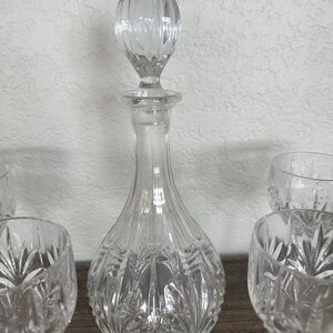 Heavy Lead Crystal Wine glasses and decanter